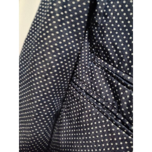 J. Crew Schoolboy Blazer Women's Size 4 Indigo Polka Dot Button-Down Notch Lined - Picture 4 of 12